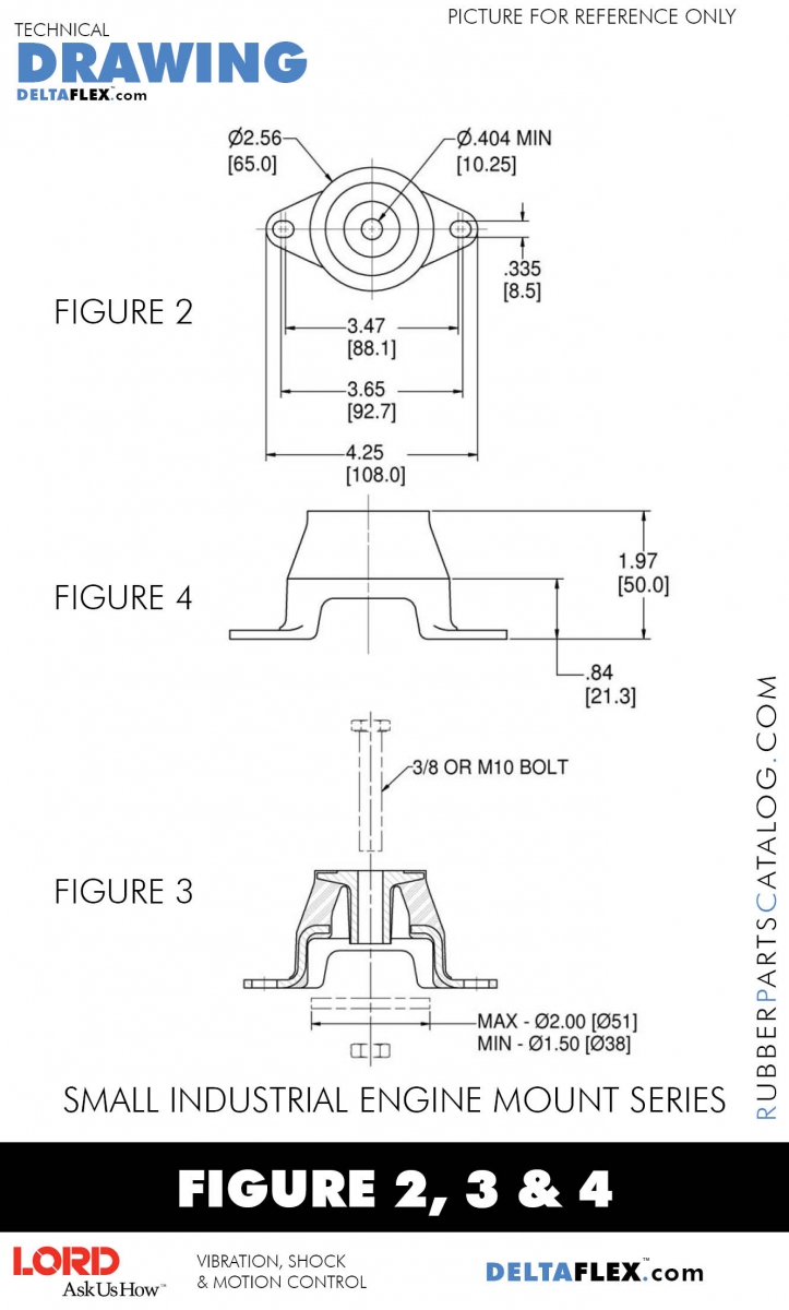 LORD Small Rubber Engine Mount J-20922-25 DeltaFlex