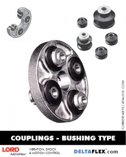 RubberPartsCatalog.com DeltaFlex LORD Corporation Dynaflex Bushing Type Couplings Rubber-Parts-Catalog-Delta-Flex-LORD-DYNAFLEX-Coupling-Bushing-Type
