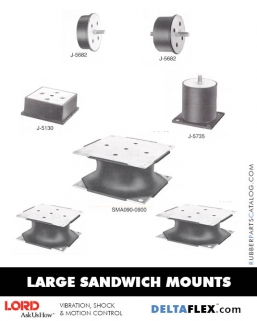 Rubber-Parts-Catalog-Delta-Flex-LORD-Corporation-Flex-Bolt-LARGE-Sandwich-Mounts