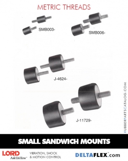 Rubber-Parts-Catalog-Delta-Flex-LORD-Corporation-Flex-Bolt-Small-Sandwich-Mounts-Metric
