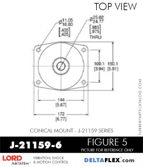 Rubber-Parts-Catalog-Delta-Flex-LORD-Corporation-Conical-Mount-J-21159-6