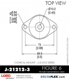 Rubber-Parts-Catalog-Delta-Flex-LORD-Corporation-Conical-Mount-J-21212-3