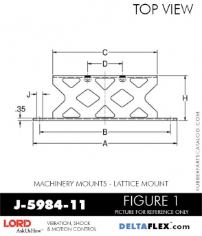 RUBBER-PARTS-CATALOG-DELTA-FLEX-LORD-CORPORATION-VIBRATION-ISOLATER-Machinery-Mounts-LATTICE-MOUNT-J-5984-11
