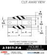 RubberPartsCatalog.com - LORD Corporation BinDynaflex Shear-Type Coupling - J-1211-7-4