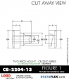 Rubber-Parts-Catalog-com-LORD-Corporation-Two-Piece-Center-Bonded-Mount-CB-2200-Series-OIL-RESISTANT-CB-2204-13