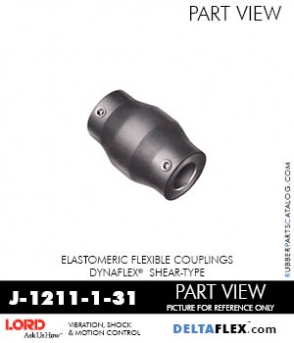 RubberPartsCatalog.com - LORD Corporation BinDynaflex Shear-Type Coupling - J-1211-1-31 RUBBER-PARTS-CATALOG-DELTAFLEX-Vibration-Isolator-LORD-Dynaflex-Shear-Type-Couplings -Coupling-J-1211-1-31