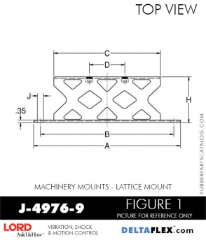 RUBBER-PARTS-CATALOG-DELTA-FLEX-LORD-CORPORATION-VIBRATION-ISOLATER-Machinery-Mounts-LATTICE-MOUNT-J-4976-9