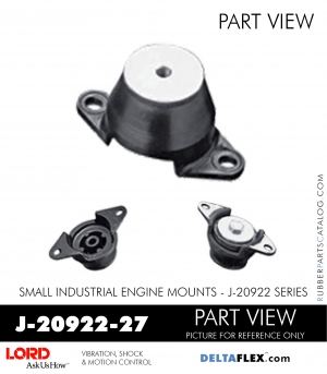 RUBBER-PARTS-CATALOG-DELTAFLEX-Vibration-Isolator-LORD-Small-Industrial-Engine-Mount-J-20922-Series-J-20922-27