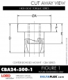 Rubber-Parts-Catalog-Delta-Flex-LORD-Corporation-Vibration-Control-Center-Bonded-Mounts-CBA24-500-1