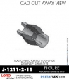 RubberPartsCatalog.com - LORD Corporation BinDynaflex Shear-Type Coupling - J-1211-2-11 RUBBER-PARTS-CATALOG-DELTAFLEX-Vibration-Isolator-LORD-Dynaflex-Shear-Type-Couplings -Coupling-J-1211-2-11