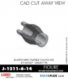 RubberPartsCatalog.com - LORD Corporation BinDynaflex Shear-Type Coupling - J-1211-6-14 RUBBER-PARTS-CATALOG-DELTAFLEX-Vibration-Isolator-LORD-Dynaflex-Shear-Type-Couplings -Coupling-J-1211-6-14