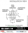 RubberPartsCatalog.com - LORD Corporation Two Piece Center Bonded Mount CB-2200 Series - OIL RESISTANT CB-2201-14 Rubber-Parts-Catalog-com-LORD-Corporation-Two-Piece-Center-Bonded-Mount-CB-2200-Series-OIL-RESISTANT-CB-2201-14