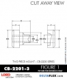 RubberPartsCatalog.com - LORD Corporation Two Piece Mount CB-2201-3 Rubber-Parts-Catalog-Delta-Flex-LORD-Corporation-Two-piece-mount-cb-2200-series-CB-2201-3