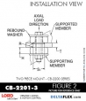 RubberPartsCatalog.com - LORD Corporation Two Piece Mount CB-2201-3 Rubber-Parts-Catalog-Delta-Flex-LORD-Corporation-Two-piece-mount-cb-2200-series-CB-2201-3