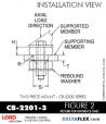 RubberPartsCatalog.com - LORD Corporation Two Piece Mount CB-2201-3 Rubber-Parts-Catalog-Delta-Flex-LORD-Corporation-Two-piece-mount-cb-2200-series-CB-2201-3